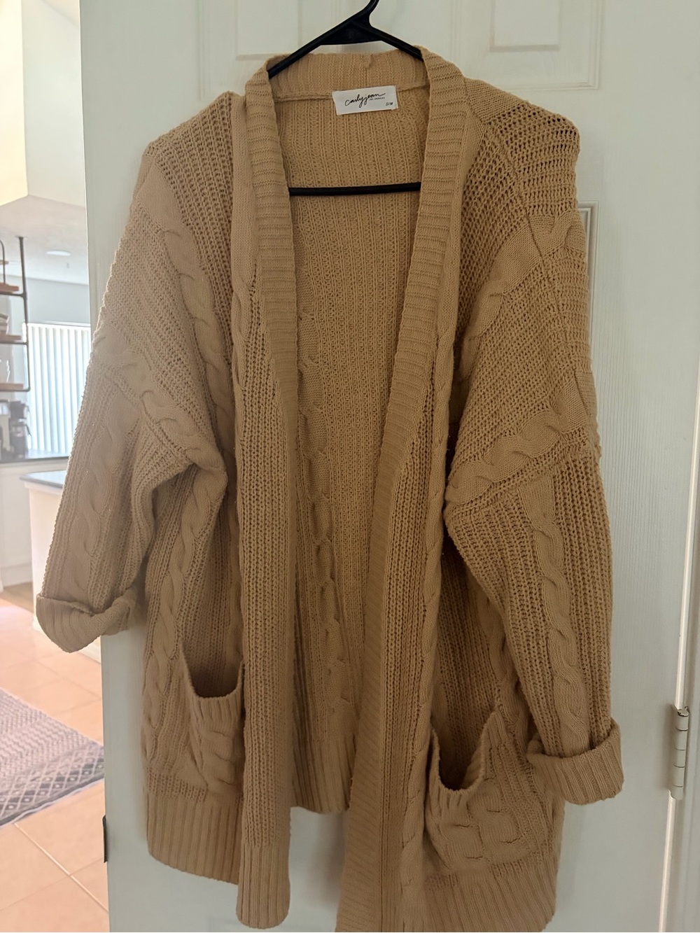 CjLA Elliot Open-Front Cardigan - Tan